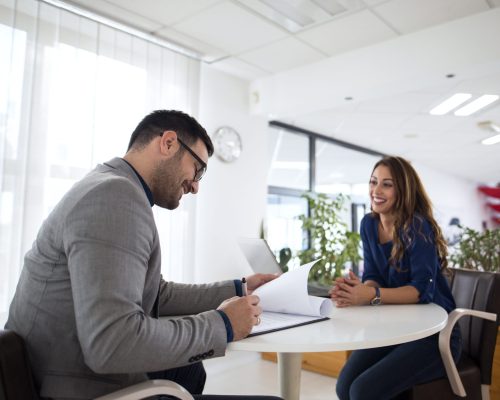 Job interview and candidate selection for employment.